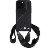 BMW M Edition Carbon Stripe & Strap case for iPhone 15 Pro - black