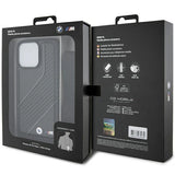 BMW M Edition Carbon Stripe & Strap case for iPhone 15 Pro - black