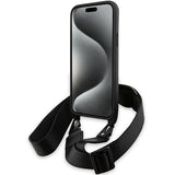 BMW M Edition Carbon Stripe & Strap case for iPhone 15 Plus / 14 Plus - black