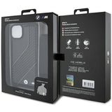BMW M Edition Carbon Stripe & Strap case for iPhone 15 Plus / 14 Plus - black