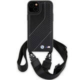 BMW M Edition Carbon Stripe & Strap case for iPhone 15 / 14 / 13 - black