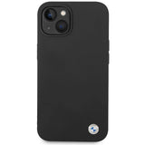 BMW Silicone Metal Logo Case til iPhone 15 / 14 / 13 - sort