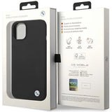 BMW Silicone Metal Logo Case til iPhone 15 / 14 / 13 - sort