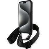 BMW M Edition Carbon Tricolor Lines & Strap case til iPhone 15 Pro Max - sort
