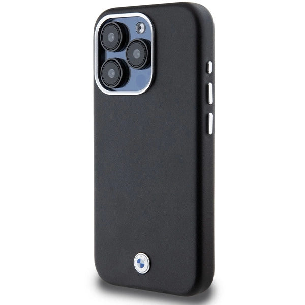 BMW Signature Wrapped Metal MagSafe Case til iPhone 15 Pro - sort