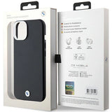 BMW Signature Wrapped Metal MagSafe case for iPhone 15 Plus / 14 Plus - black