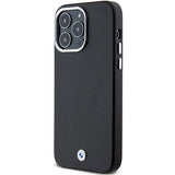 BMW Signature Wrapped Metal MagSafe Case til iPhone 15 Pro Max - sort