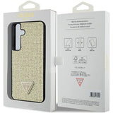 Guess Rhinestone Triangle case for Samsung Galaxy S24+ - gold