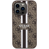 Guess 4G Printed Stripes MagSafe case for iPhone 15 Pro - brown