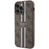 Guess 4G Printed Stripes MagSafe case for iPhone 15 Pro Max - brown