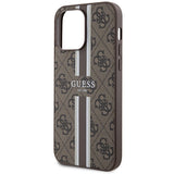 Guess 4G Printed Stripes MagSafe case for iPhone 15 Pro Max - brown