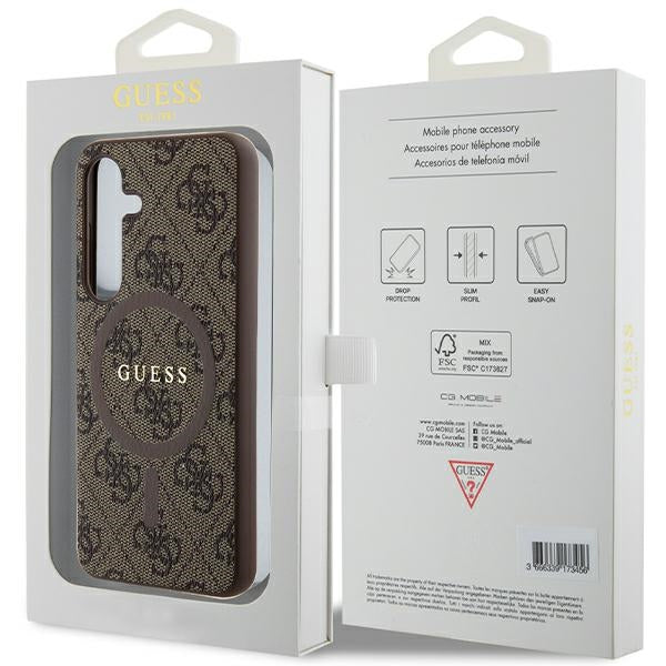 Guess 4G Collection MagSafe Case til Samsung Galaxy S24 - Brunt