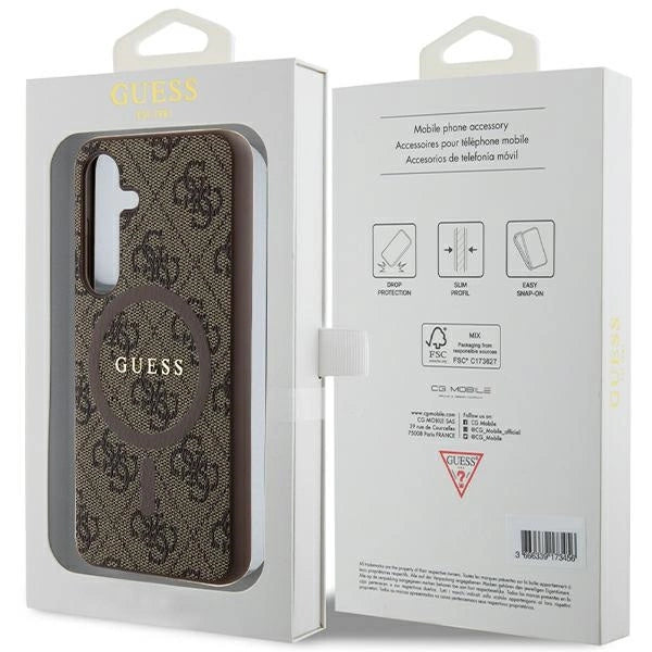 Guess 4G Collection MagSafe Case til Samsung Galaxy S24 - Brunt