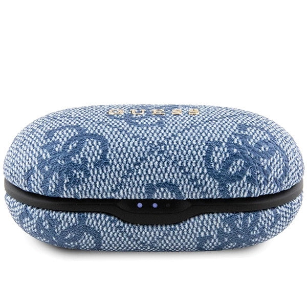 TWS Guess 4G Metal Bluetooth-hovedtelefoner med ENC-dockingstation - blå