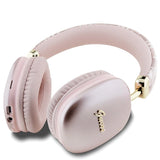 Guess GCube Metallic Script Logo Headphones - Pink