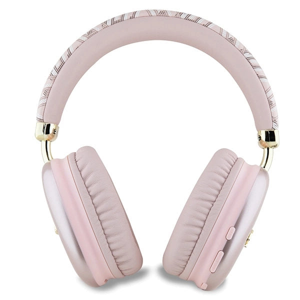 Guess GCube Metallic Script Logo Headphones - Pink
