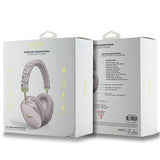 Guess GCube Metallic Script Logo Headphones - Pink