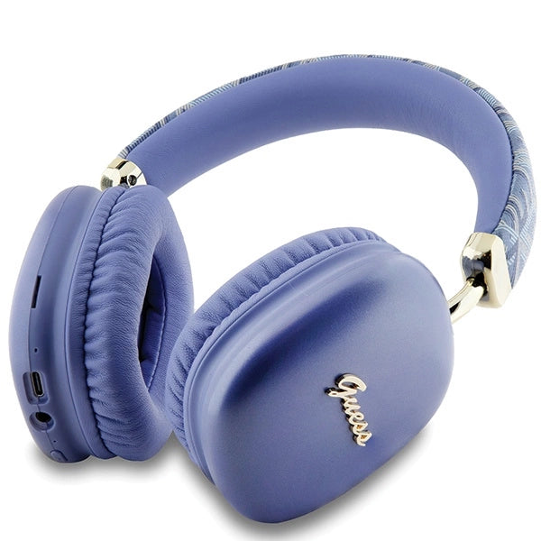 Guess GCube Metallic Script Logo Headphones - lilla