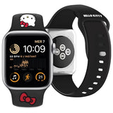 Hello Kitty Silicone Kitty Head Strap for Apple Watch 42/44/45/49mm - Black