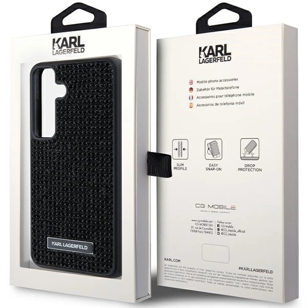 Karl Lagerfeld Rhinestone Metal Logo case for Samsung Galaxy S24+ - black