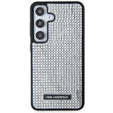 Karl Lagerfeld Rhinestone Metal Logo case for Samsung Galaxy S24 - silver