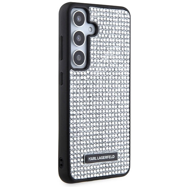Karl Lagerfeld Rhinestone Metal Logo case for Samsung Galaxy S24 - silver
