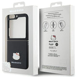 Hello Kitty Metal Logo Kitty Head case for Samsung Galaxy Z Flip 5 - black