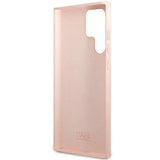 Karl Lagerfeld Silicone Choupette Metal Pin case for Samsung Galaxy S23 Ultra - pink