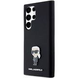 Karl Lagerfeld Silicone Ikonik Metal Pin case for Samsung Galaxy S23 Ultra - black