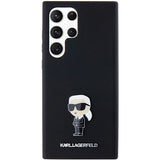 Karl Lagerfeld Silicone Ikonik Metal Pin case for Samsung Galaxy S23 Ultra - black