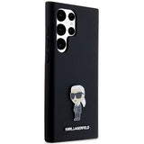Karl Lagerfeld Silicone Ikonik Metal Pin case for Samsung Galaxy S23 Ultra - black