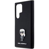 Karl Lagerfeld Silicone Ikonik Metal Pin case for Samsung Galaxy S23 Ultra - black