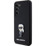 Karl Lagerfeld Silicone Ikonik Metal Pin case for Samsung Galaxy S23 - black