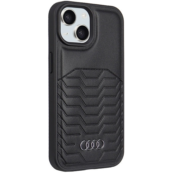 Audi Synthetic Leather Case with MagSafe for iPhone 15/14/13 - Black