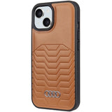 Audi Synthetic Leather Case with MagSafe for iPhone 15 Plus / 14 Plus - Brown