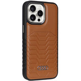 Audi syntetisk læderhylster med MagSafe til iPhone 15 Pro - brun