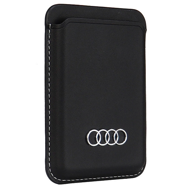 Audi Synthetic Leather magnetic wallet compatible with MagSafe - black