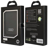 Audi Synthetic Leather magnetic wallet compatible with MagSafe - black