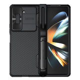Nillkin CamShield Fold Case til Samsung Galaxy Z Fold 5 med ekstra stylus holder - sort