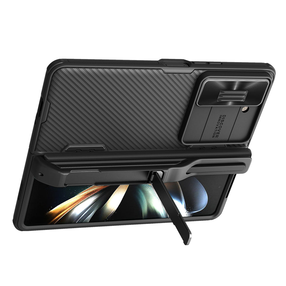 Nillkin CamShield Fold Case til Samsung Galaxy Z Fold 5 med ekstra stylus holder - sort