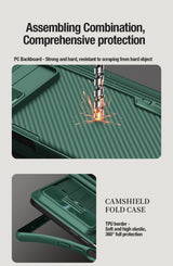 Nillkin CamShield Fold Case til Samsung Galaxy Z Fold 5 med ekstra stylus holder - sort