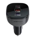 Acefast B14 biloplader 165W 2x USB-C 1x USB-A - sort