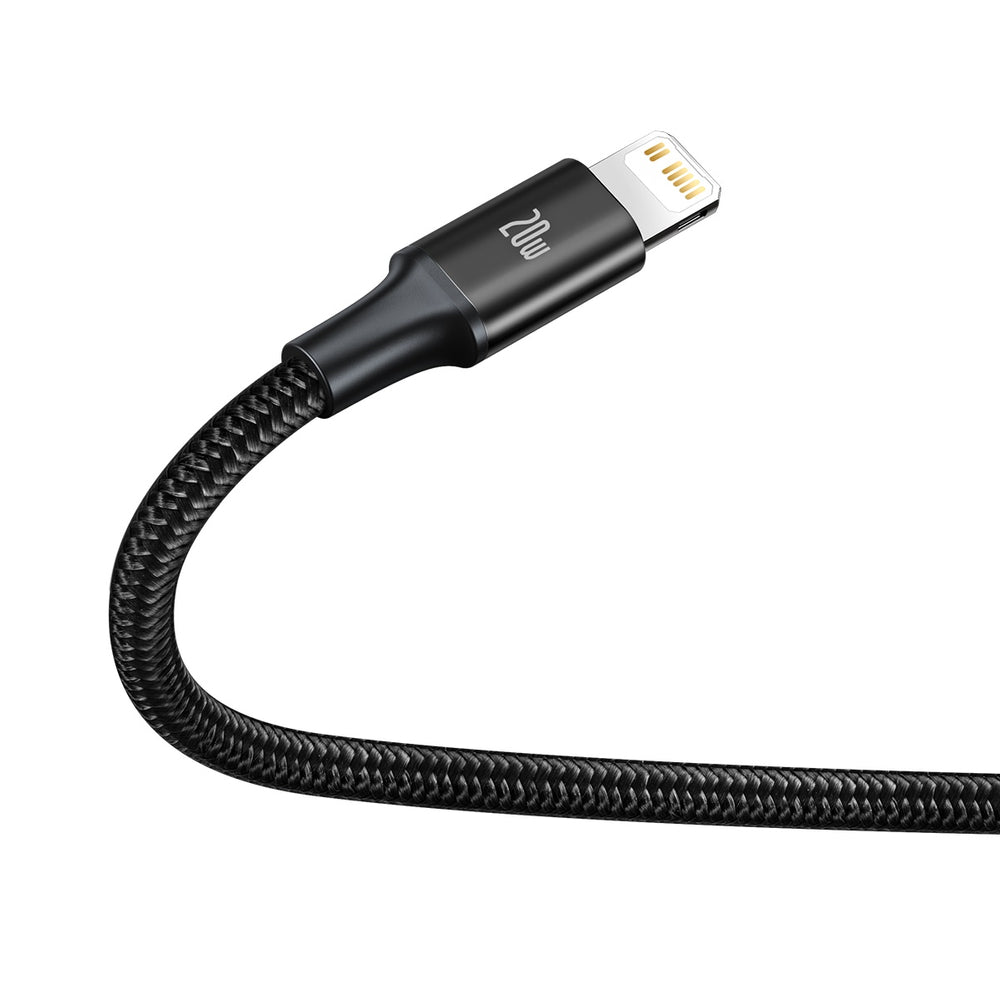Baseus Rapid Series 3in1 USB-C - USB-C / Lightning / micro USB kabel 20W PD 1.5m - sort