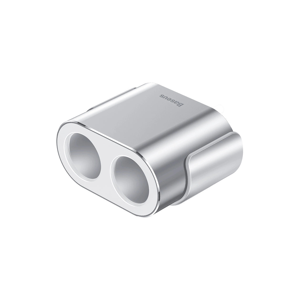 Baseus CRDYQ-0S splitter 2x cigarettelægger stikkontakt 80W 2x USB-A 3.1A - sølv