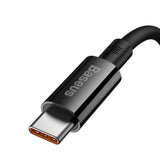 Baseus Superior Series USB-A / USB-C kabel 100W 1m - sort