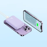 Baseus Magnetic Mini Inductive Powerbank 10000mAh 20W - Purple + USB-C - USB-C Cable