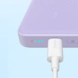 Baseus Magnetic Mini Inductive Powerbank 10000mAh 20W - Purple + USB-C - USB-C Cable