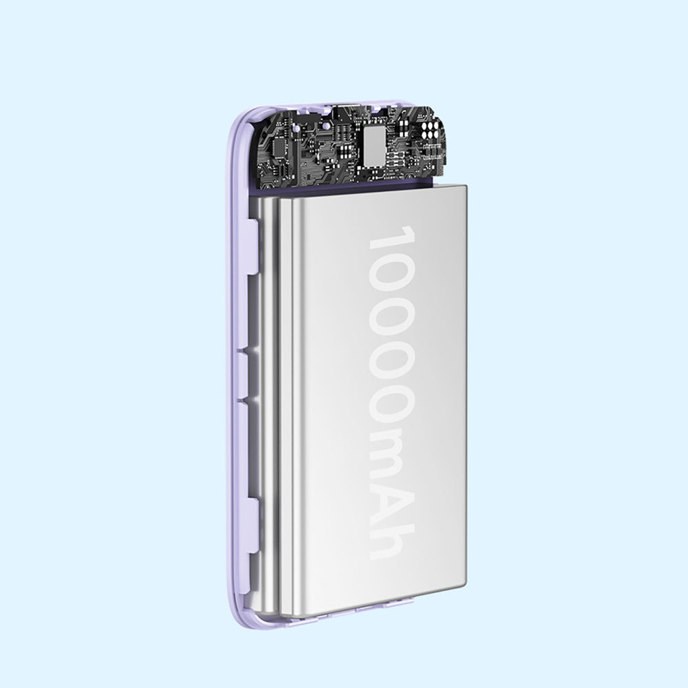 Baseus Magnetic Mini Inductive Powerbank 10000mAh 20W - Purple + USB-C - USB-C Cable