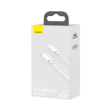 Baseus Simple Wisdom Lightning / USB-C Cable 20W 1.5 m 2 pcs - White