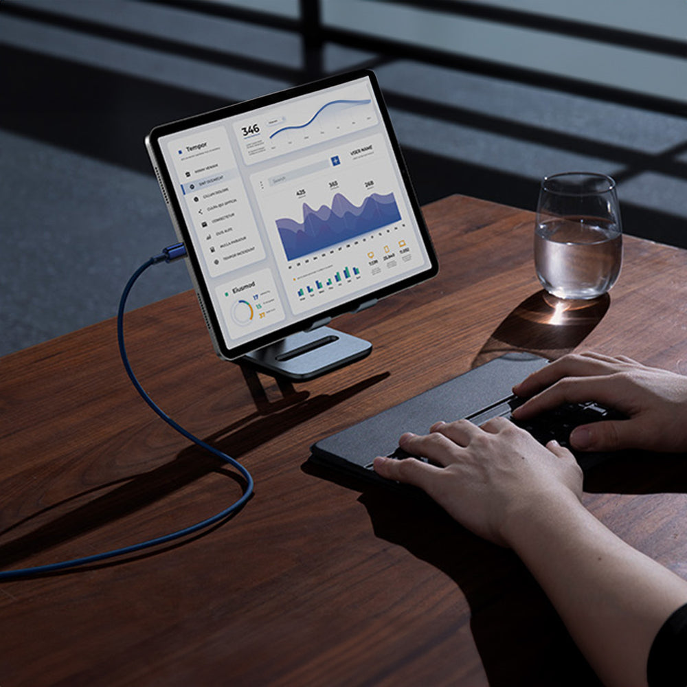 Baseus Tungsten Gold USB-C / USB-C kabel 100W 1m - marineblå